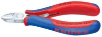 KNIPEX Elektronik-Seitenschneider mit Facette u. 2K-Griffhüllen, Kopf rund 115 mm