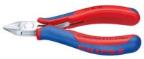 KNIPEX Elektronik-Seitenschneider ohne Facette, mit 2K-Griffhüllen, Kopf spitz 115 mm