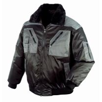 ATG Pilotenjacken, zweifarbig, schwarz anthrazitzit,Gr. XL