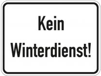Hinweisschild, Kein Winterdienst, Alu, 400x300 mm