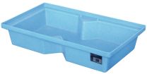 Polyethylen-Kleingebindewanne, BxTxH 1000x600x175 mm, blau, Auffangvolumen 60 l, Gewicht 6 kg