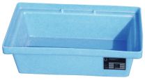 Polyethylen-Kleingebindewanne, BxTxH 400x600x170 mm, blau, Auffangvolumen 20 l, Gewicht 2 kg