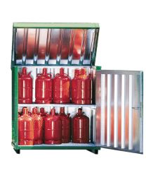 Aufpreis für Außenwandlackierung in RAL-Farbe nach Wunsch zu Gasflaschenboxen BxTxH 1420x1490x1470 mm, (ohne Leuchtfarben)