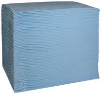 Bindemittel, Tücher, BxT 400x500 mm, Aufnahme 139 l, für Öle, Farbe blau, Karton mit 200 Tüchern