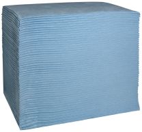 Bindemittel, Tücher, BxT 400x500 mm, Aufnahme 108 l, für Öle, Farbe blau, Karton mit 100 Tüchern