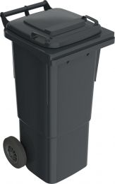 Müllgroßbehälter, Kunststoff, Volumen 80 l, BxTxH 448x530x945 mm, Farbe grau