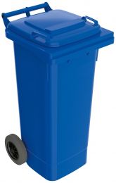 Müllgroßbehälter, Kunststoff, Volumen 80 l, BxTxH 448x530x945 mm, Farbe blau