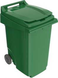 Müllgroßbehälter, Kunststoff, Volumen 80 l, BxTxH 448x530x945 mm, Farbe grün
