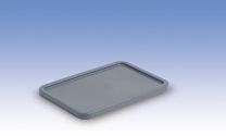 Deckel zu Euronormbehälter, Polyethylen, LxB 600x400 mm, geeignet für 30, 40, 60 Liter Behälter, Farbe grau, VE 2 Stück