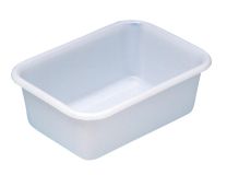 Becken mit umlaufendem U-Rand, PE, mattweiß, Volumen 12 l, LxBxH außen/innen 440x320x155/395x275x150 mm, VE 2 Stück