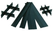 Unterteiler, für Schwerlast-Euronormbehälter, Stärke 5 mm, LxH 1150x100 mm, Farbe schwarz, VE 10 Stück