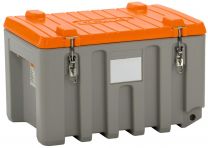Cemo Materialbox, Polyethylen, grau/orange, Volumen 150 l, BxTxH 800x600x530 mm, Gewicht 14 kg, 10330