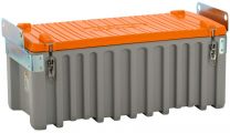 Cemo Materialbox, kranbar, Polyethylen, grau/orange, Volumen 250 l, BxTxH 1200x600x540 mm, Gewicht 33 kg, 10333