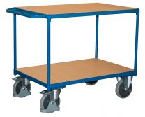 VARIOfit Schwerer Tischwagen, 2 Ladeflächen LxB 850x500 mm, Außenmaße LxBxH 1040x500x880 mm, Traglast 400 kg, sw-500.504