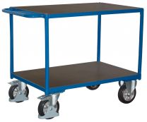 VARIOfit Schwerlast-Tischwagen, 2 Ladeflächen LxB 995x700 mm, Außenmaße LxBxH 1190x700x925 mm, Traglast 1000 kg, sw-700.530