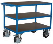 VARIOfit Schwerlast-Tischwagen, 3 Ladeflächen LxB 995x700 mm, Außenmaße LxBxH 1190x700x925 mm, Traglast 1000 kg, sw-700.617