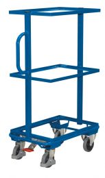 VARIOfit Beistellwagen, 3 offenen Rahmen (fest), Ladefläche LxB 610x410 mm, Außenmaße LxBxH 815x455x1185 mm, Traglast 200 kg, sw-400.800