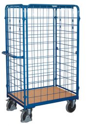 VARIOfit Paketwagen, 4 Gitterwände, Ladefläche LxB 850x500 mm, Außenmaße LxBxH 1040x540x1780 mm, Traglast 400 kg, sw-500.405