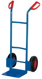 VARIOfit Stahlrohrkarre, Schaufel-BxT 320x250 mm, BxTxH 570x531x1100 mm, Traglast 200 kg, Luftbereifung, sk-710.015