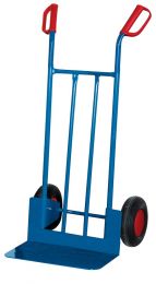 VARIOfit Stahlrohrkarre, Schaufel-BxT 480x300 mm, BxTxH 620x600x1100 mm, Traglast 250 kg, Luftbereifung, sk-710.205
