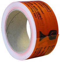 Warn-Klebeband, PVC, Farbe orange, Aufdruck Bruchgefahr, Rollenbreite x -länge 50 mm x 66 m, VE 36 Rollen