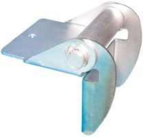 Kraftübertragungssystem, verzinkter Stahlblech mit Rolle, 2 schwenkbare Auflagebleche, für Gurtbreiten bis 75 mm Breite, VE 2 Stück