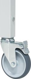 Rollensatz für Werkbänke, bestehend aus 4 Lenkrollen mit Feststeller, Rad-Durchm. 125 mm, Bauhöhe 150 mm