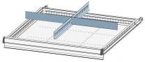 Einteilungsmaterial-Set, 1 Schlitzwand, 2 Trennbleche, für FH 100/125 mm