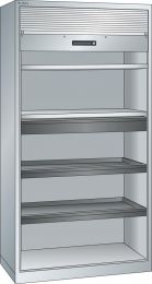 Lista Rollladenschrank, BxTxH 1000x580x1950 mm, 2 Verstellböden, 2 Auszugböden, 1 Schublade, RAL 7035, Rolllade grau, 58.404.020