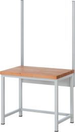 Befestigungssatz mit Stützenpaar zu Werkänke-/tische, für Tischbreite 1000 mm, RAL 7035