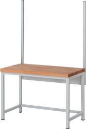 Befestigungssatz mit Stützenpaar zu Werkänke-/tische, für Tischbreite 1250 mm, RAL 7035