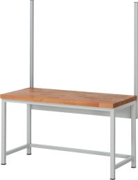 Befestigungssatz mit Stützenpaar zu Werkänke-/tische, für Tischbreite 1500 mm, RAL 7035