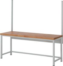 Befestigungssatz mit Stützenpaar zu Werkänke-/tische, für Tischbreite 2000 mm, RAL 7035