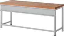 Befestigungssatz mit 2 Stützenpaare zu Werkänke-/tische, für Tischbreite 1500 mm, Feldbreite 2x750 mm, RAL 7035
