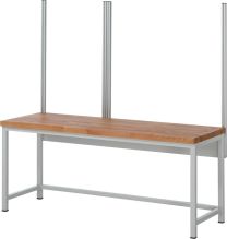 Befestigungssatz mit 2 Stützenpaare zu Werkänke-/tische, für Tischbreite 2000 mm, Feldbreite 2x1000 mm oder 750 + 1250 mm, RAL 7035