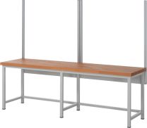 Befestigungssatz mit 2 Stützenpaare zu Werkänke-/tische, für Tischbreite 2500 mm, Feldbreite 2x1250 mm, RAL 7035
