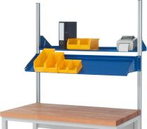 Metallablage, neigbar bis 30 Grad, T 300 mm, max. Belastung 30 kg, für B 1000 mm, RAL 5010