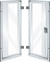 Lista Sichtfensterflügeltüren für Aufsatzschrankgehäuse BxH 1023x1000 mm, RAL 7035, 54 E, 62.620.020