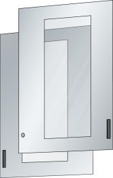 Lista Sichtfensterschiebetüren für Aufsatzschrankgehäuse BxH 1023x1000 mm, RAL 7035, 54 E, 62.618.020