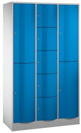 CP Großraum-Wertfachschrank mit Spezialtüren, 9 Abteile, BxTxH 1150x540x1950 mm, RAL 7035