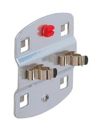 Werkzeugklemme doppelt, Durchm. 6 mm, ähnlich RAL 9006 aluminium