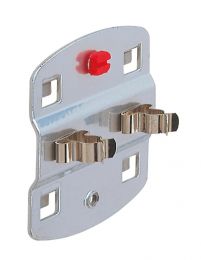 Werkzeugklemme doppelt, Durchm. 10 mm, ähnlich RAL 9006 aluminium