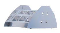 Schlauchhalter, BxT 230x125 mm, ähnlich RAL 9006 aluminium