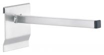 Universalhalter Vierkant, 15x15 mm, Traglast 17 kg, Länge 200 mm, ähnlich RAL 9006 aluminium