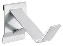 Dornträger, Traglast 17 kg, paarweise bestellen, LxB 140x60 mm, ähnlich RAL 9006 aluminium