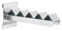 Wellenträger, Wellenabstand 55 mm, Traglast 17 kg, paarweise bestellen, LxB 200x40 mm, ähnlich RAL 9006 aluminium