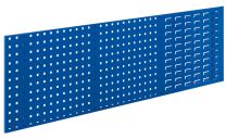 Loch-/Schlitzplattenkombination: 2/3 Lochplatte, 1/3 Schlitzplatte, BxH 1500x450 mm, RAL 5010