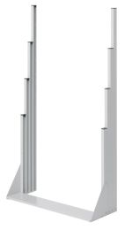 Systemständer, zur einseitigen Bestückung, RAL 7035, BxTxH 1000x240x1100 mm