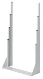 Systemständer, zur beidseitigen Bestückung, RAL 7035, BxTxH 1000x430x760 mm