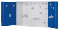 Hängeschrank, Rückwand und Türinnenseiten mit Lochwänden, BxTxH 920x335x620 mm, RAL 7035